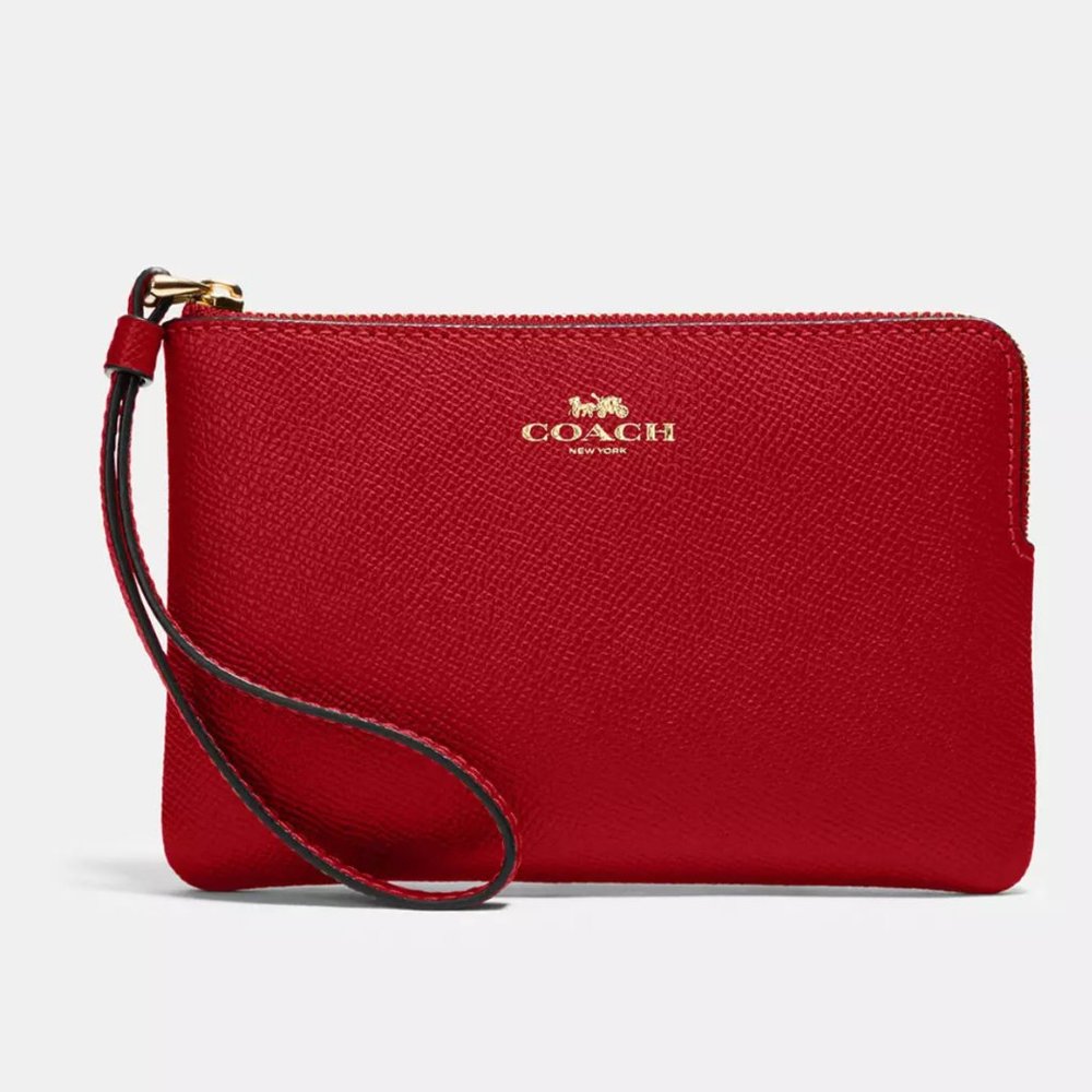 Coach Corner Zip Wristlet NWT